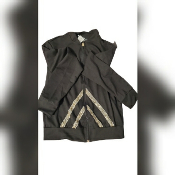 NWOT Sequin black jacket with pants set - Picture 6 of 7